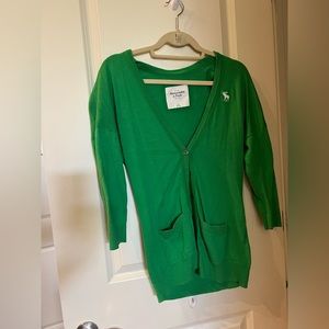 Abercrombie and Fitch green cardigan